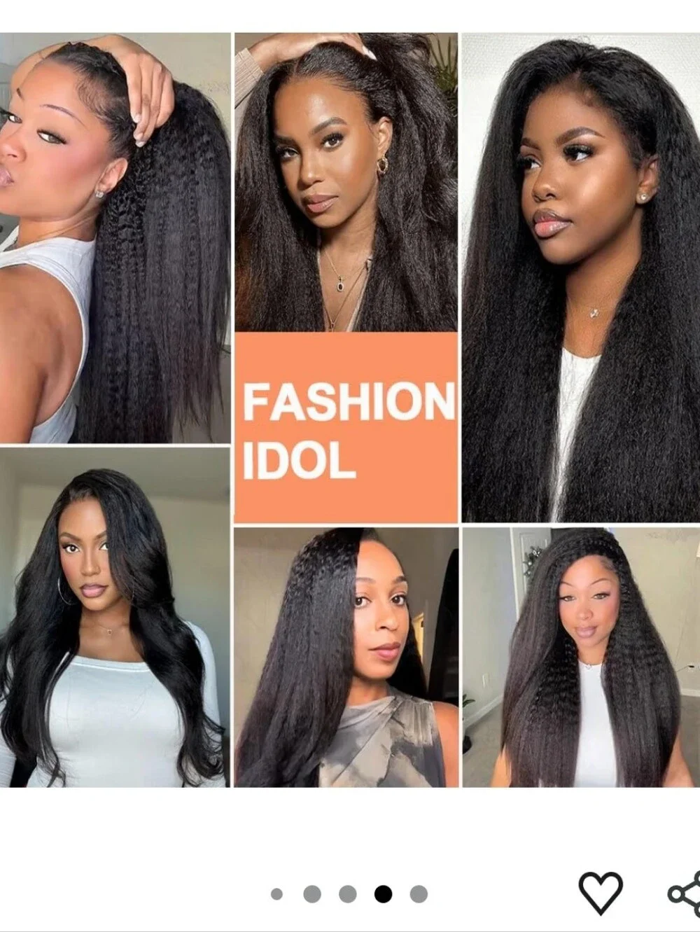 Kinky Straight Feather Crochet Human Hair Extension Yaki Wave 18 Inch